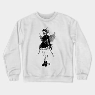 Cyber Butterfly Girl Crewneck Sweatshirt